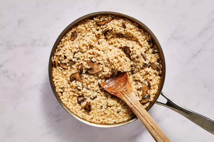 add mushroom when you're down to last ladles of stock